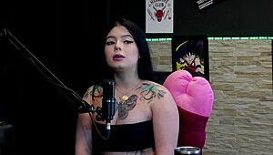 i feel so emotional about this brazilian blonde milf in lingerie dominating during the swinger casting interview