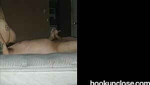 Thick pink-haired chick dives into homemade muff diving and rimjob with tinder friend.