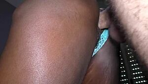 oh man, that tight little ebony cunt queefed so much when i bent her over and creampied her with my big white cock