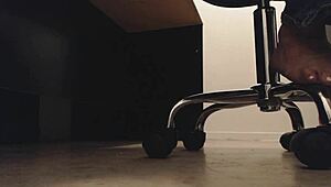 Sneaky Foot Boy Voyeur Watches Feet Underdesk Dirty Soles and Crunching Toes