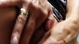 Using Pink Vibrator While Getting Fucked in Pussy and Arse