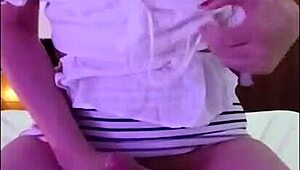 I'm fucking my roommate's boyfriend while she sleeps in her room with his big cock pounding my wet pussy