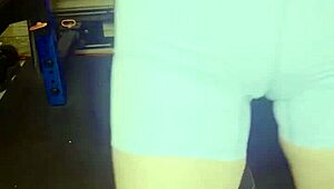 Sexy Horny Milf Fingers and Fucks Herself with Dildo in Gym!