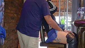 Hey, watch this hot blonde cheat and squirt all over in close-up