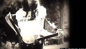 Adorable Horny Teen Model With Big Natural Tits Strips And Undresses In Softcore Solo For Playboy Pairing