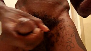 i'm hallelujah johnson with my huge bbc, masturbating solo while talking dirty as a muscular bodybuilder slave