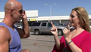 Blonde Babe With Big Tits Rides Cowgirl and Gives Blowjob in Tattoo Scene