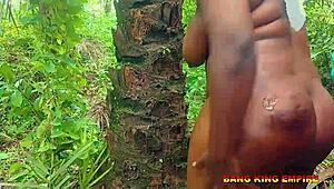 bbw bent over outdoors with big ass riding my monster cock until she cums twice 😈