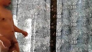 On the balcony spotting my friend and girlfriend chatting with the neighbor