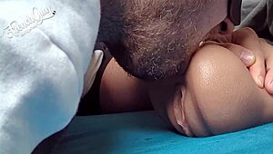 French guy dominates with tongue in ass and clamps on pussy while dishing out dirty talk insults