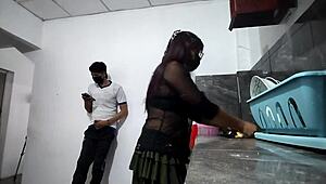 the neighbor's acting all weird, spying on me and jerking off like some total perv while i'm just chilling