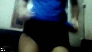 Horny schoolgirl masturbates with big tits