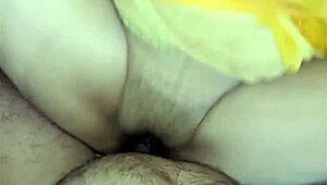 Step brother got his step sister to jerk his dick in the bedroom... then he just fucked her hard!