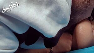 French guy dominates with tongue in ass and clamps on pussy while dishing out dirty talk insults