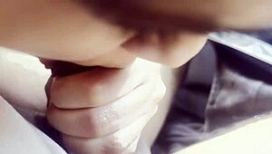 hey, let's enjoy in the car with my office friend, sucking his cock and licking my creamy pussy while riding cowgirl and trying first-time anal fingering in doggystyle