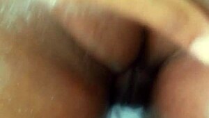 oiling up that big booty ebony wife during massage