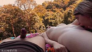 college teens go wild in blonde brazilian orgy, big natural tits bouncing as they lick and fuck in 4some frenzy