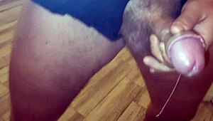 solo guy with big cock and ass masturbates until he cums and moans in pleasure