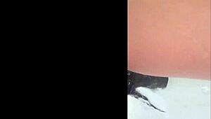 my smooth shaved latina milf pussy stuffed deep with big dildo