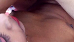 sexy ebony teen babe hanif pk deepthroats sumoma's monster cock then rides doggystyle to pussy cum 😍🔥