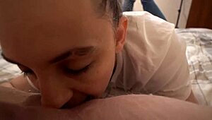 POV milf liże dupę, ssie kutasa i połyka gęstą spermę