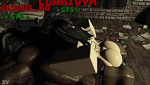 roblox whitegirl slut drops to knees for sloppy bbc monster cock suck