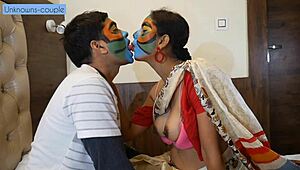 hot babysitter kavita seduces horny golu in lusty roleplay massage!