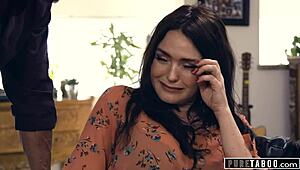 Stepmom catches 18+ teen with step-uncle then joins taboo face sitting threesome! 👨‍👩‍👧💦