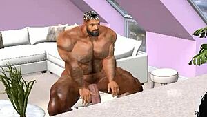 alpha bull chris chester trains white pussy stretching for huge cock