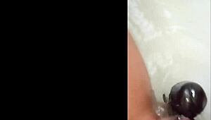 my smooth shaved latina milf pussy stuffed deep with big dildo