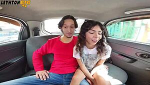 Fucking! Petite Sexy Chick in Moving Car!