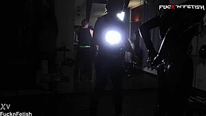 Latexboy humiliated rigged and caressed in german latex bts