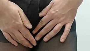 oh god sissy's pantyhose overflowing with sticky cumshots!