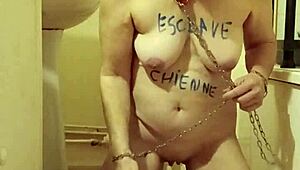 Pet Slave Eats from Bowl While Teased Mercilessly