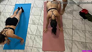 Padrastro trains then fucks two hot adopted hijastras hard