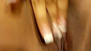 Juicy BBW Latina Cums Hard Watching Chocolate Girl Masturbate