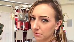 tiffany holiday's tight shaved holes get stretched wide in a hot double penetration fuck session