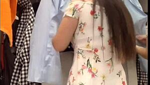 this 23-year-old spanish girl accidentally flashes her skirt in public voyeur clip