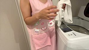 uh i told my wife while she was doin laundry that i wanted to fuck her right there... she gave me head by the washer and let me shove my dick in her pussy so many times god