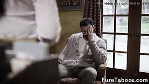 glamcore stepteen 18+ gets her trimmed pussy pounded hard in taboo threeway