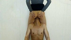 Watch this bound slave's clit quiver under relentless pussy licking tongue work!