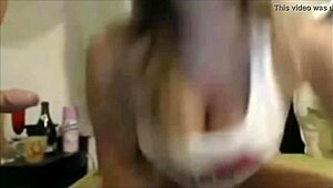 Busty Webcam Babe SUCKS Huge Tits-Bouncing COCK Deep!