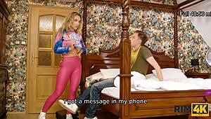 Stranger rims busty Euro ass deep?