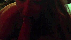 Girlfriend's deepthroat blowjob on cock drives me wild.