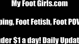 dominant lesbians command her to worship their feet in intense bdsm ritual