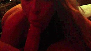 Girlfriend's deepthroat blowjob on cock drives me wild.