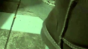 uggs boots camel toe pokes funny in old down jacket for playful fun