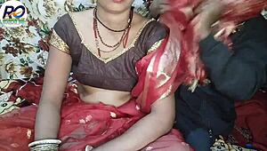 damn bhabhi in red saree looks hot squeezing those boobs then ass fuck after blouse rip 🔥🍑