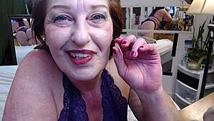 so this redhaired pawg sells her sexy outfit to a sissy boy who wears it around the house all fun like