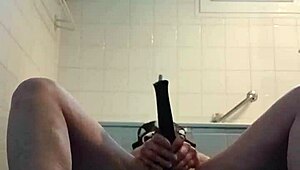 😈 french slave bound outdoor teasing her wet pussy with dildo... watch her cum hard! 🔥